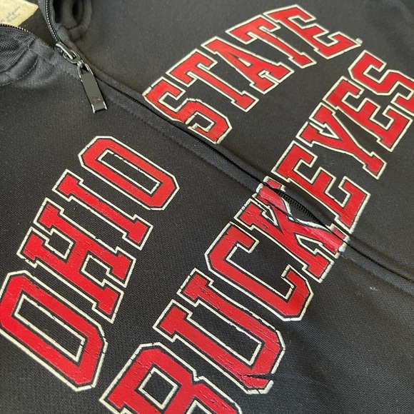 #221 Ohio State University Buckeyes Track Jacket Men's Large Black Polyester - Picture 13 of 16